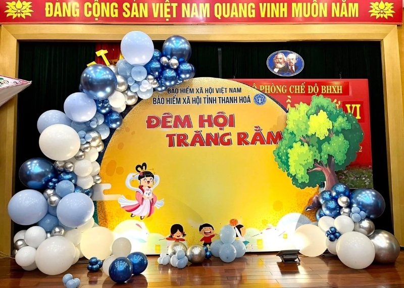 Backdrop Tết Trung Thu đêm hội trăng rầm