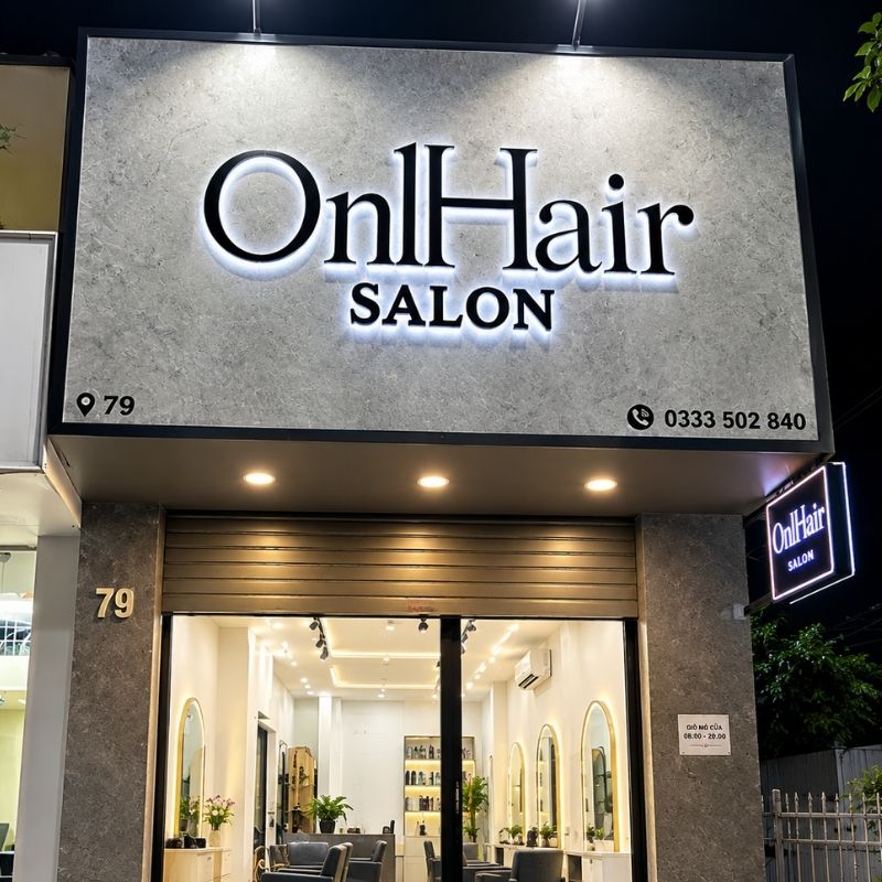 Mẫu bảng hiệu hair salon OnlHair
