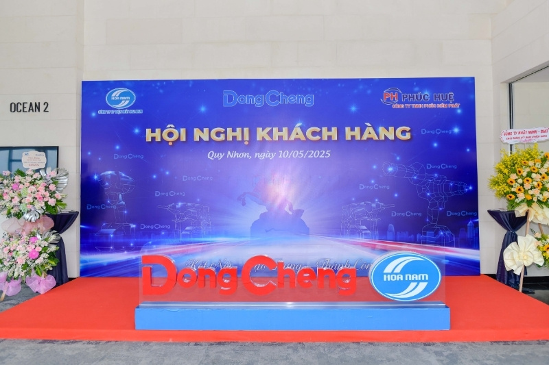 Backdrop hội nghị khách hàng DongCheng