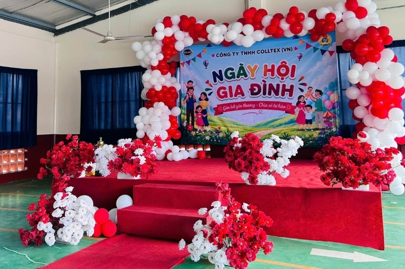 Backdrop ngày hội gia đình công ty Colltex