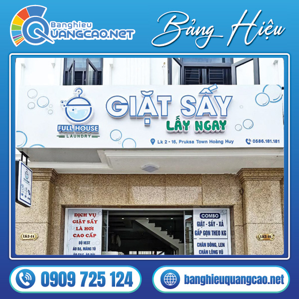 Bảng hiệu giặt sấy