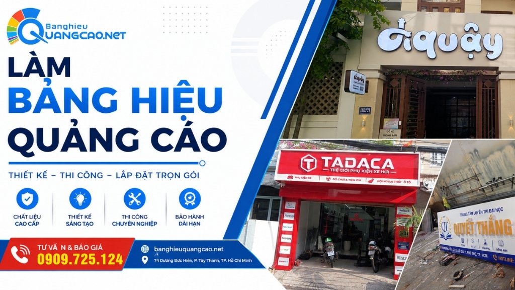 Banner làm bảng hiệu quảng cáo