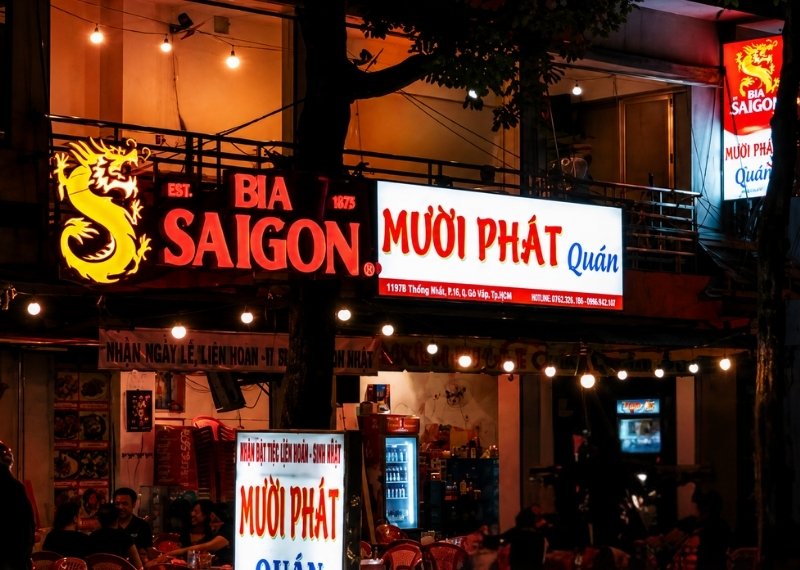 Mẫu bảng hiệu bia Sài Gòn truyền thống đẹp