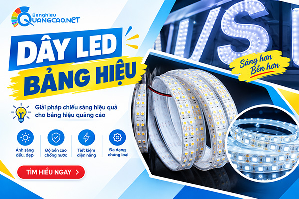 Dây LED Bảng Hiệu: Phân Loại, Ứng Dụng Và Báo Giá